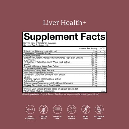CYMBIOTIKA Liver Health+ – Liver Support, Cleanse & Repair (84 Capsules)