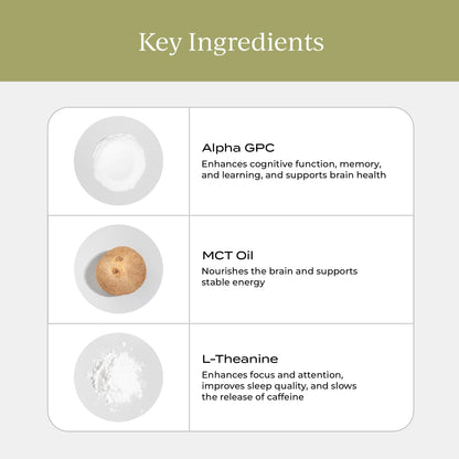 CYMBIOTIKA Nootropic Creamer – MCT Coffee Creamer with Alpha GPC & L-Theanine for Focus, Energy & Mental Clarity – Coconut Vanilla, 30 Servings
