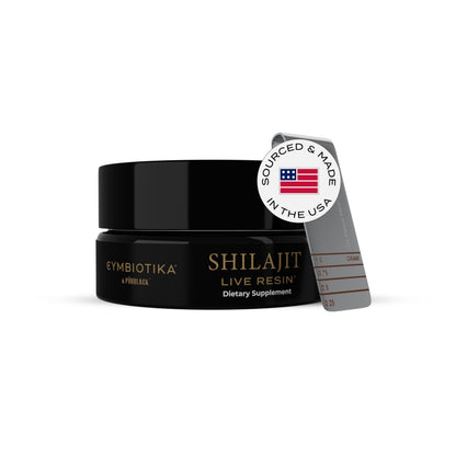 CYMBIOTIKA Pure Himalayan Shilajit Resin 500mg – 84+ Minerals, Fulvic Acid & Elemental Gold