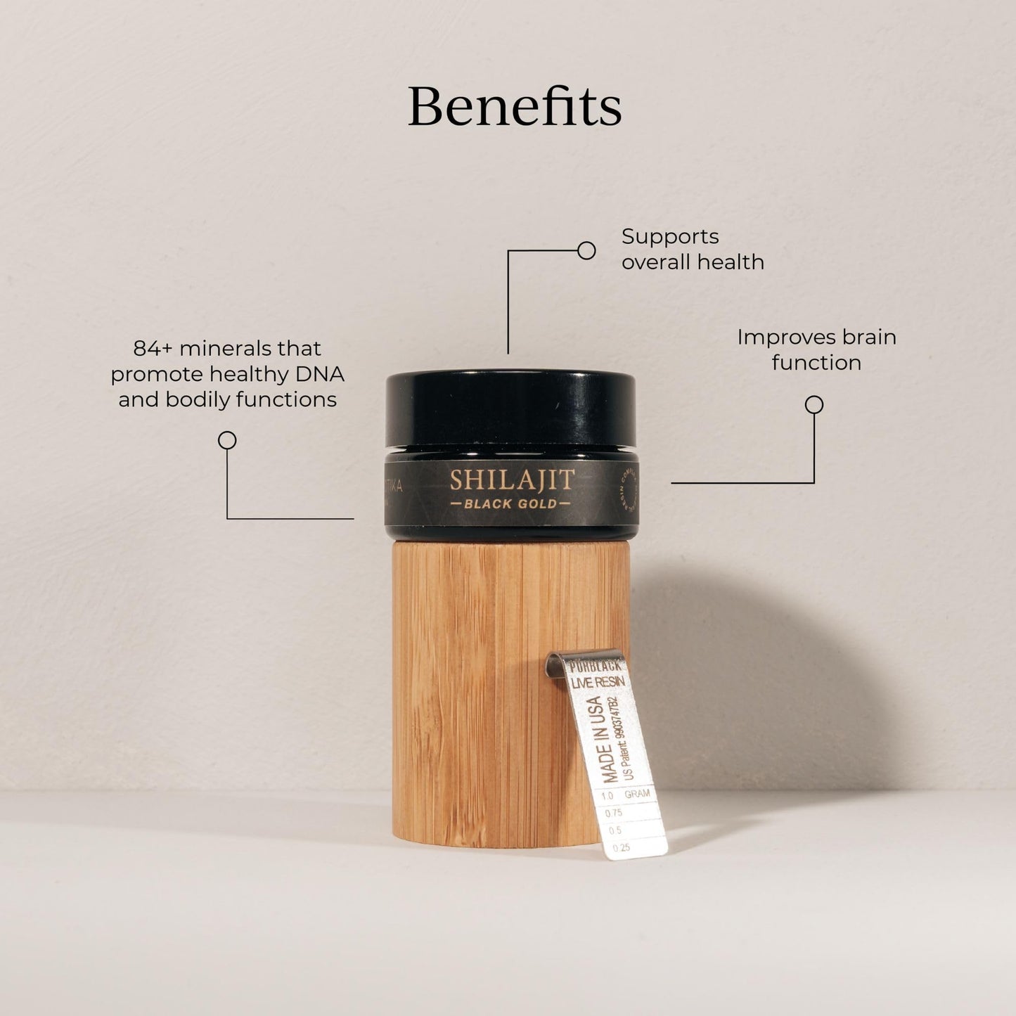 CYMBIOTIKA Pure Himalayan Shilajit Resin 500mg – 84+ Minerals, Fulvic Acid & Elemental Gold