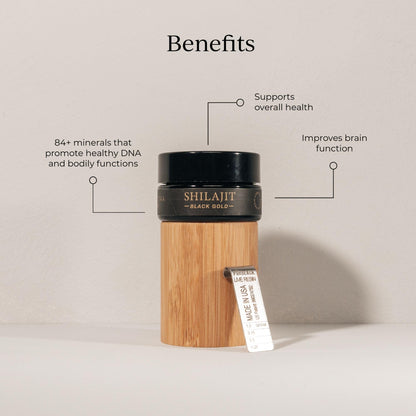 CYMBIOTIKA Pure Himalayan Shilajit Resin 500mg – 84+ Minerals, Fulvic Acid & Elemental Gold