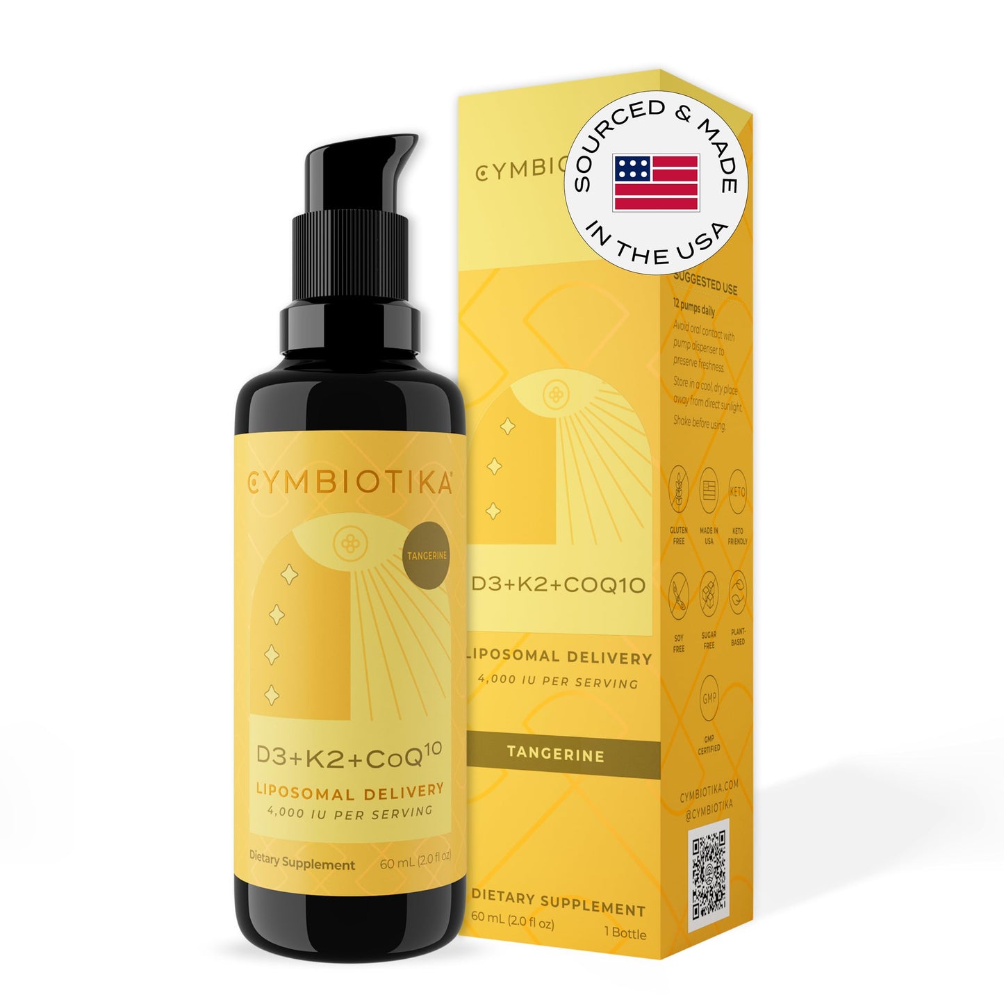CYMBIOTIKA Vitamin D3 + K2 + CoQ10 Liquid – Immune Support, Heart & Bone Health