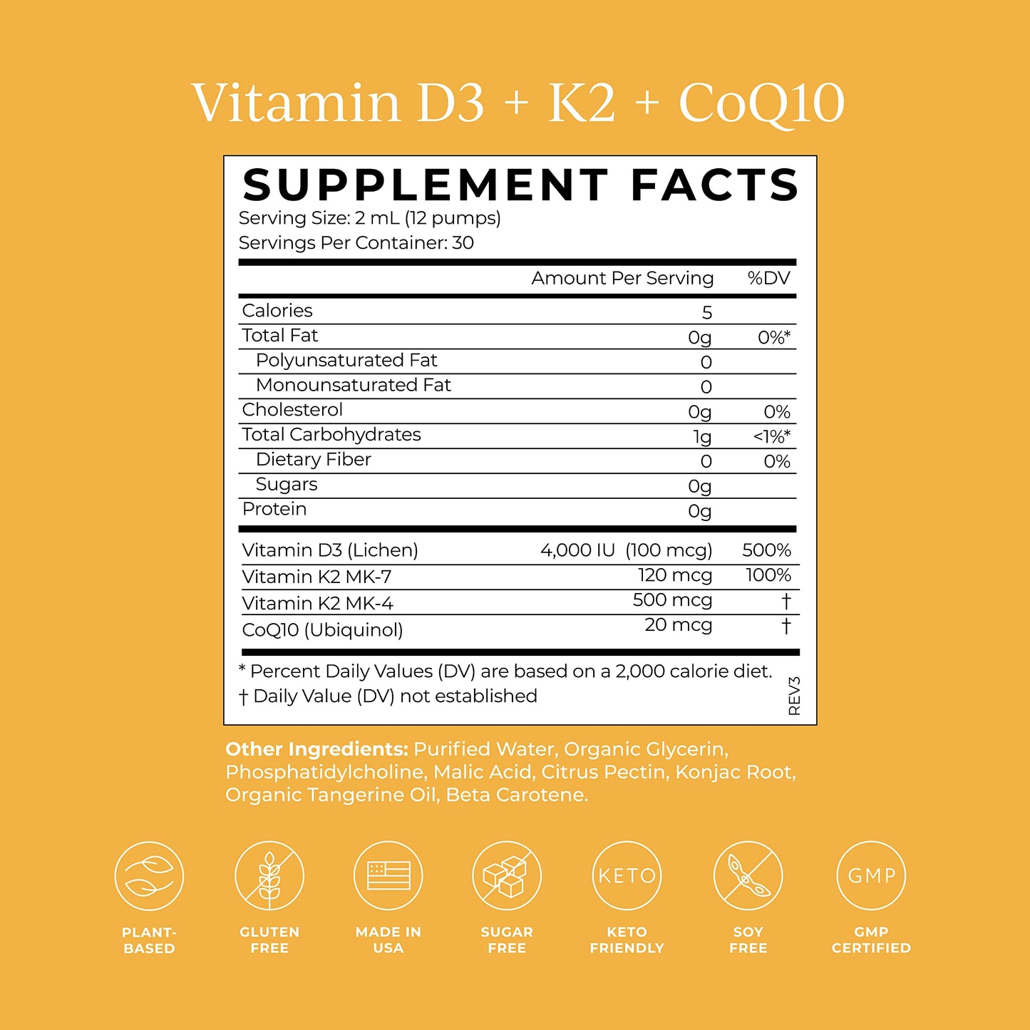 CYMBIOTIKA Vitamin D3 + K2 + CoQ10 Liquid – Immune Support, Heart & Bone Health