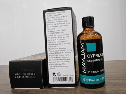 Cypress Essential Oil – MAYJAM 100ml with Glass Dropper
