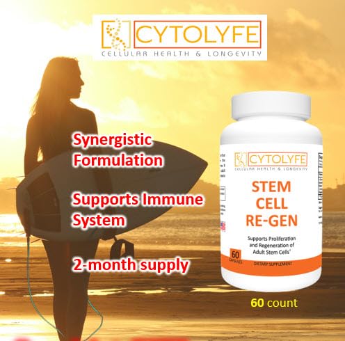 CYTOLYFE Stem Cell-Regen Synergistic Blend for Immune & Bone Marrow Support – 60 Capsules