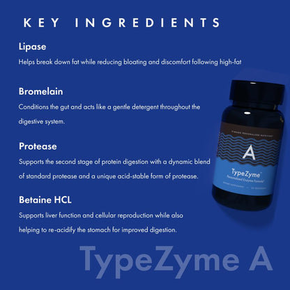 D'Adamo TypeZyme - Digestive Enzyme for Blood Type A | Personalized Nutrition