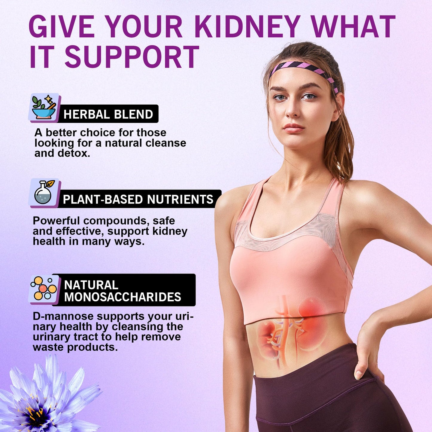 D-Mannose Gummies for Women – Kidney Cleanse & Urinary Health (60 ct)