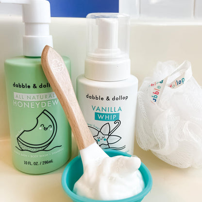 Dabble & Dollop Honeydew Melon 3-in-1 Body Wash & Shampoo for Kids – Tear-Free, Vegan (2-Pack)
