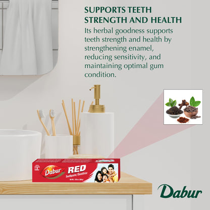 Dabur Red Toothpaste - Fresh Breath & Gum Health (Ayurvedic, 200g)