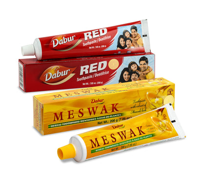 Dabur Meswak Toothpaste – Fluoride Free, Miswak Essence (Pack of 3)