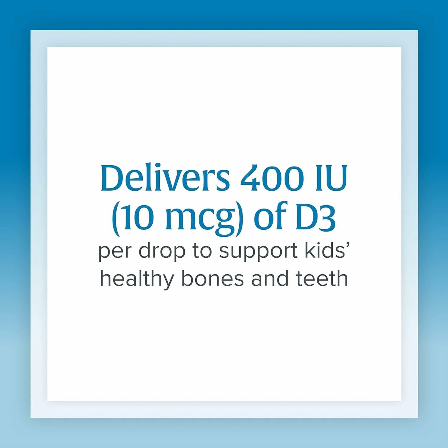 Natural Factors Vitamin D3 Drops 400 IU (10 mcg) for Kids - Supports Strong Bones & Immune Function