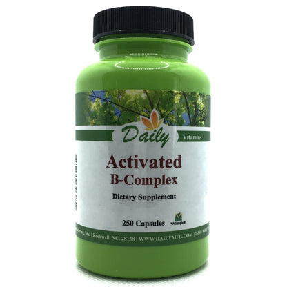 Daily Manufacturing Activated B-Complex - 250 Capsules | Activated Forms of Multi B Vitamins