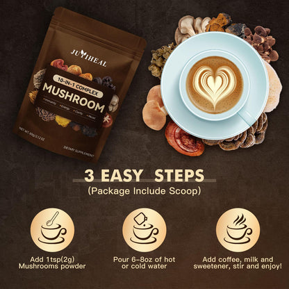 10-in-1 Organic Mushroom Powder – Lion's Mane & More (60g)