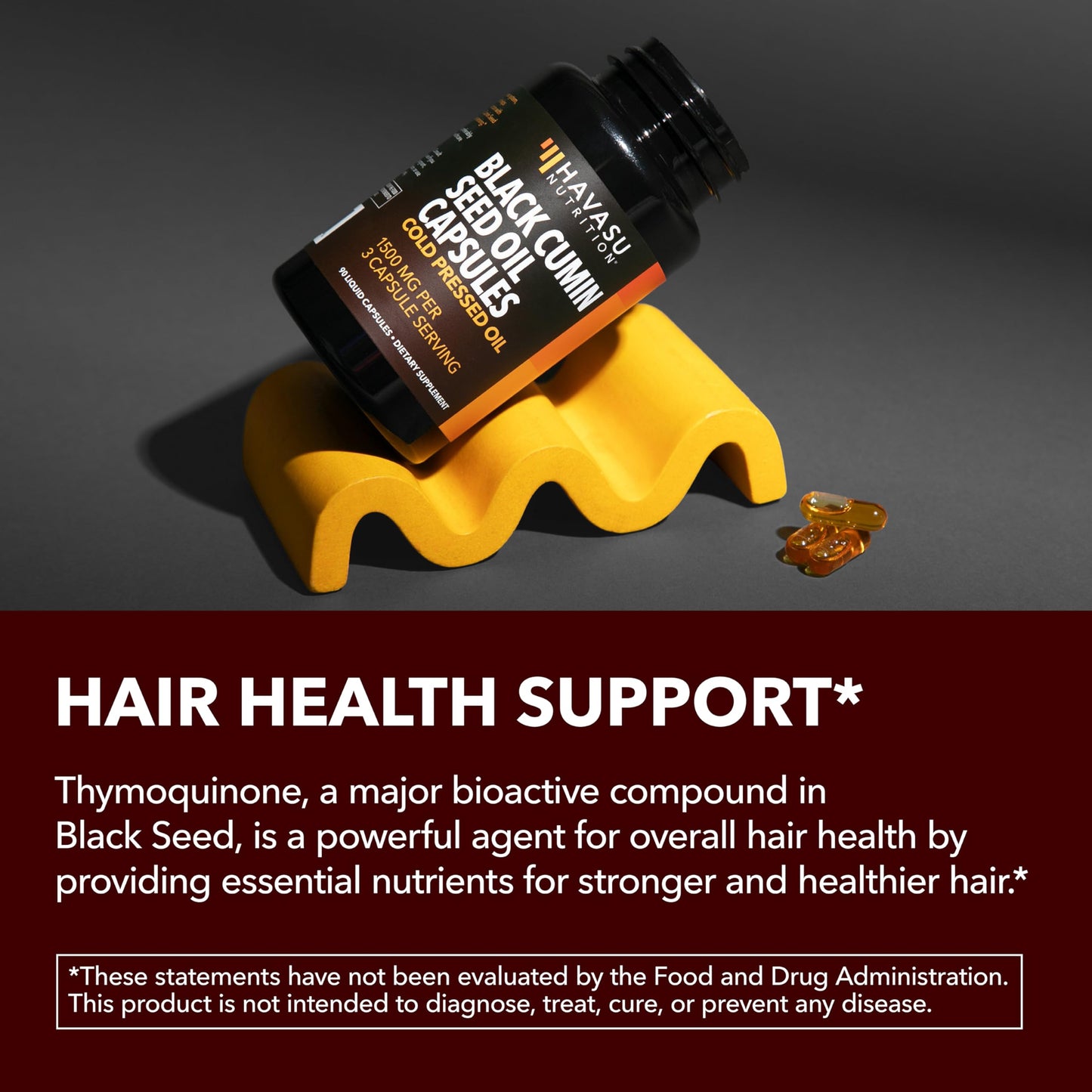 Cold Pressed Black Seed Oil Capsules 1500mg | Immune Support, Digestive Health & Hair & Skin - Nigella Sativa
