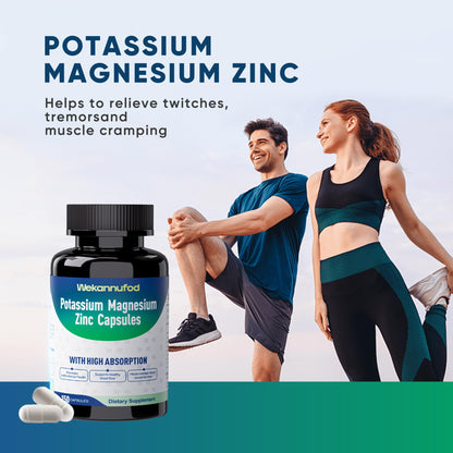Potassium Magnesium Supplement - 150 Capsules | High Absorption Magnesium Complex