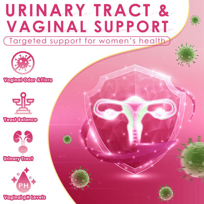 Vaginal Probiotics for Women – 70 Billion CFU, pH Balance & UTI Support | 60 Capsules