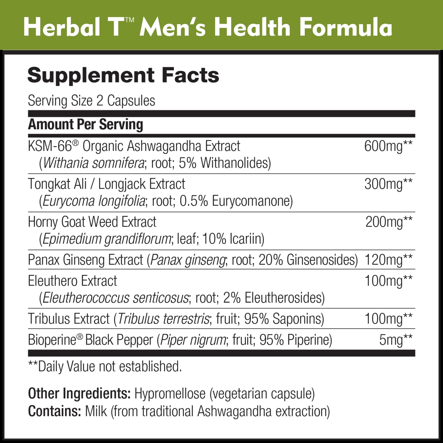 DailyNutra Herbal T Men's Health Formula - Endurance & Vitality (3-Pack)