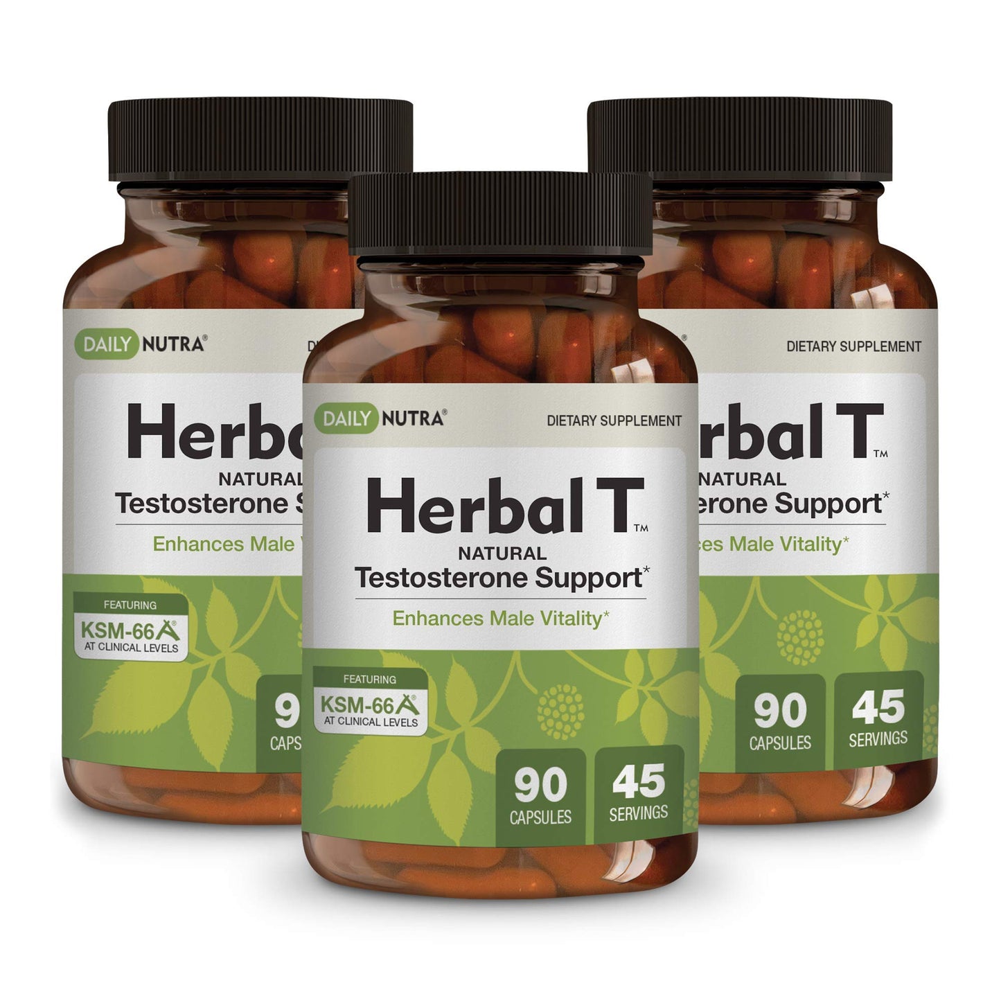 DailyNutra Herbal T Men's Health Formula - Endurance & Vitality (3-Pack)