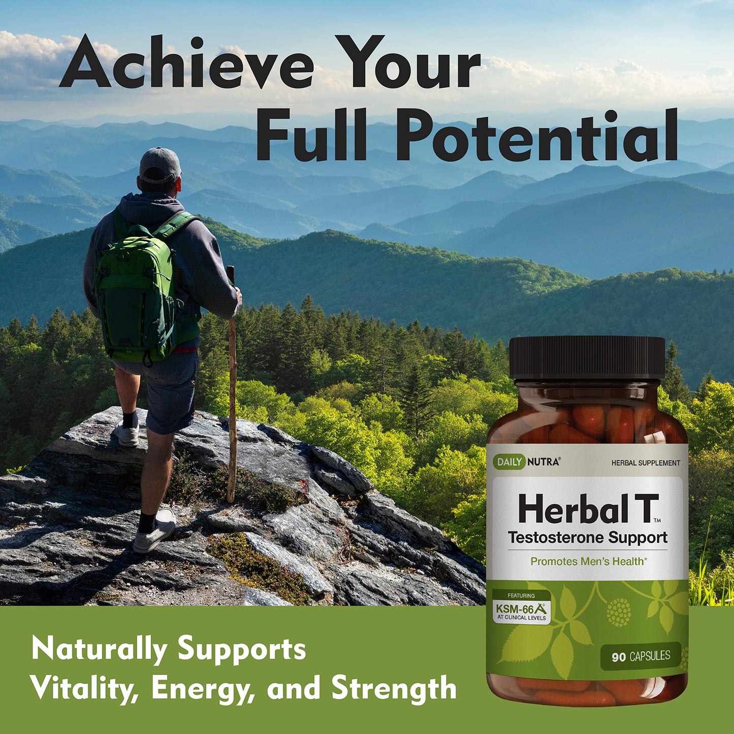 DailyNutra Herbal T Men's Health Formula - Endurance & Vitality (3-Pack)