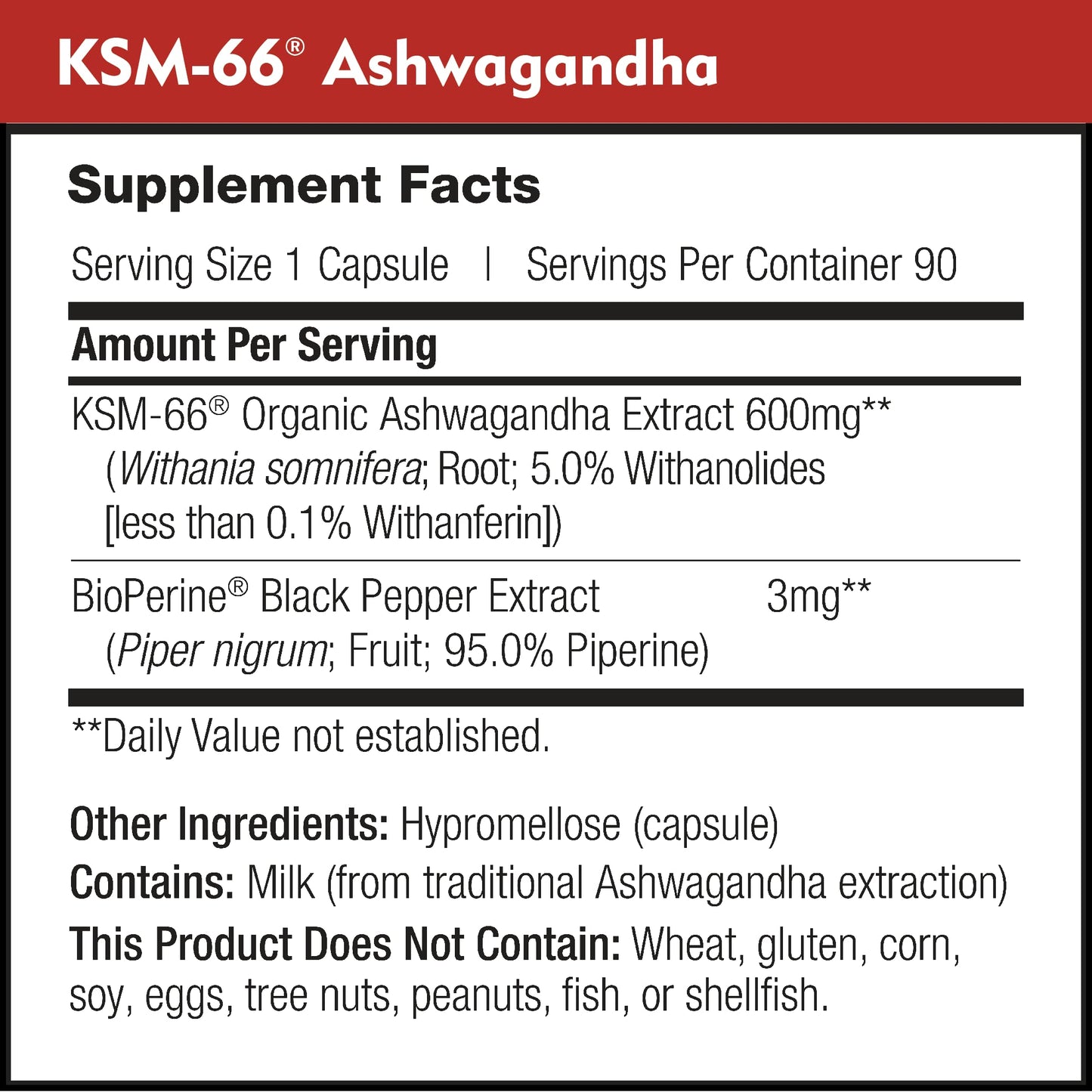 DailyNutra KSM-66 Ashwagandha 600mg Organic Root Extract | High Potency 270 Capsules