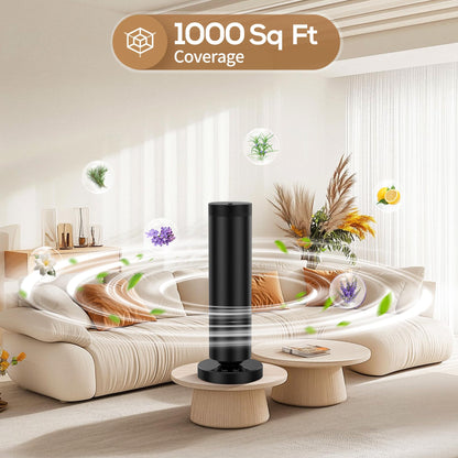Dakomoda Waterless Diffuser — 90ml Oils, 1000 sq ft Coverage, Night Light | Starter Kit (Black)