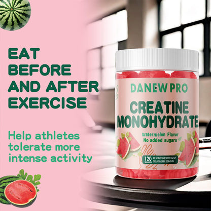 DANEW Pro Creatine Gummies 5000mg – Muscle Strength & Energy (Watermelon)