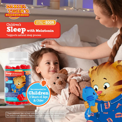 Daniel Tiger Kids Melatonin Gummies - Sleep Support for Ages 3+