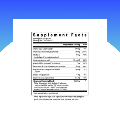 Seeking Health Histamine Nutrients | Seasonal Histamine Support with B1, B3 & Zinc - 60 Capsules