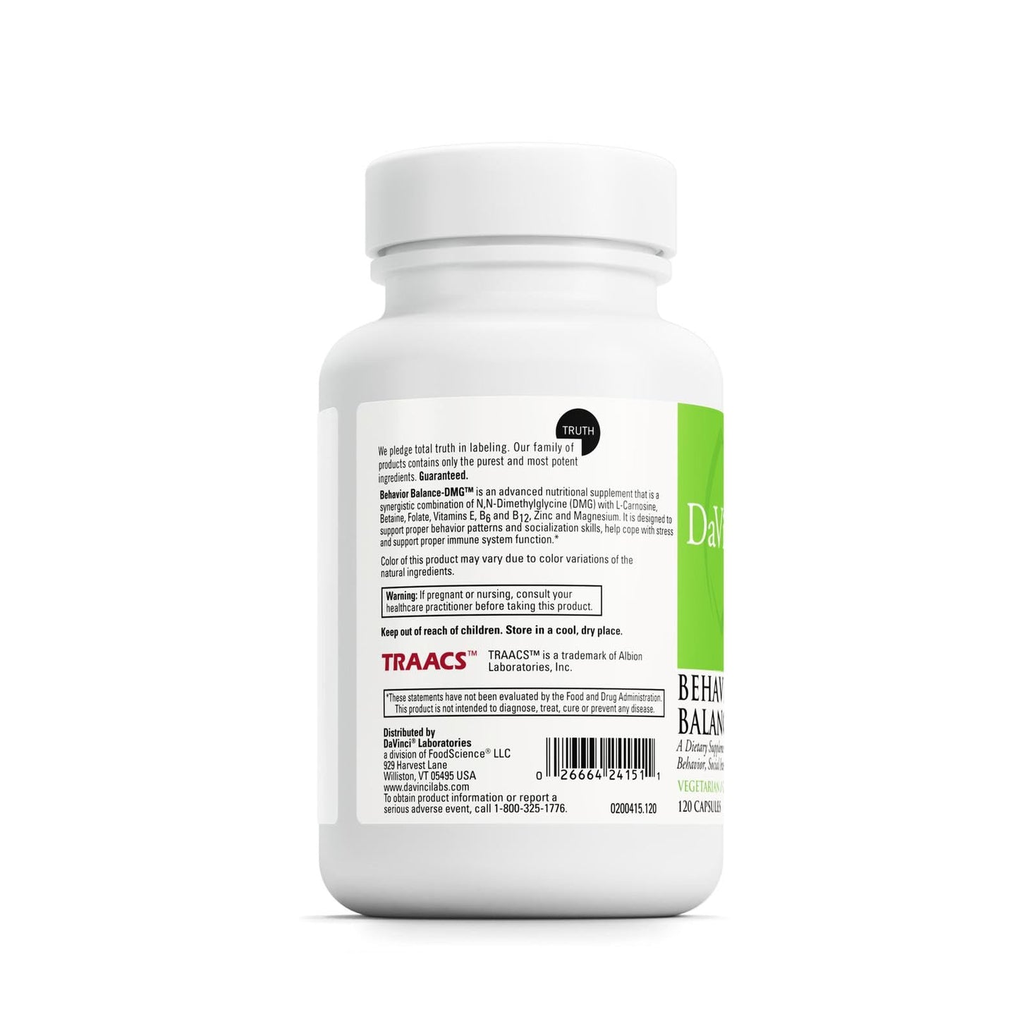 DAVINCI Labs Behavior Balance-DMG – Clarity, Social Skills & Immune Support