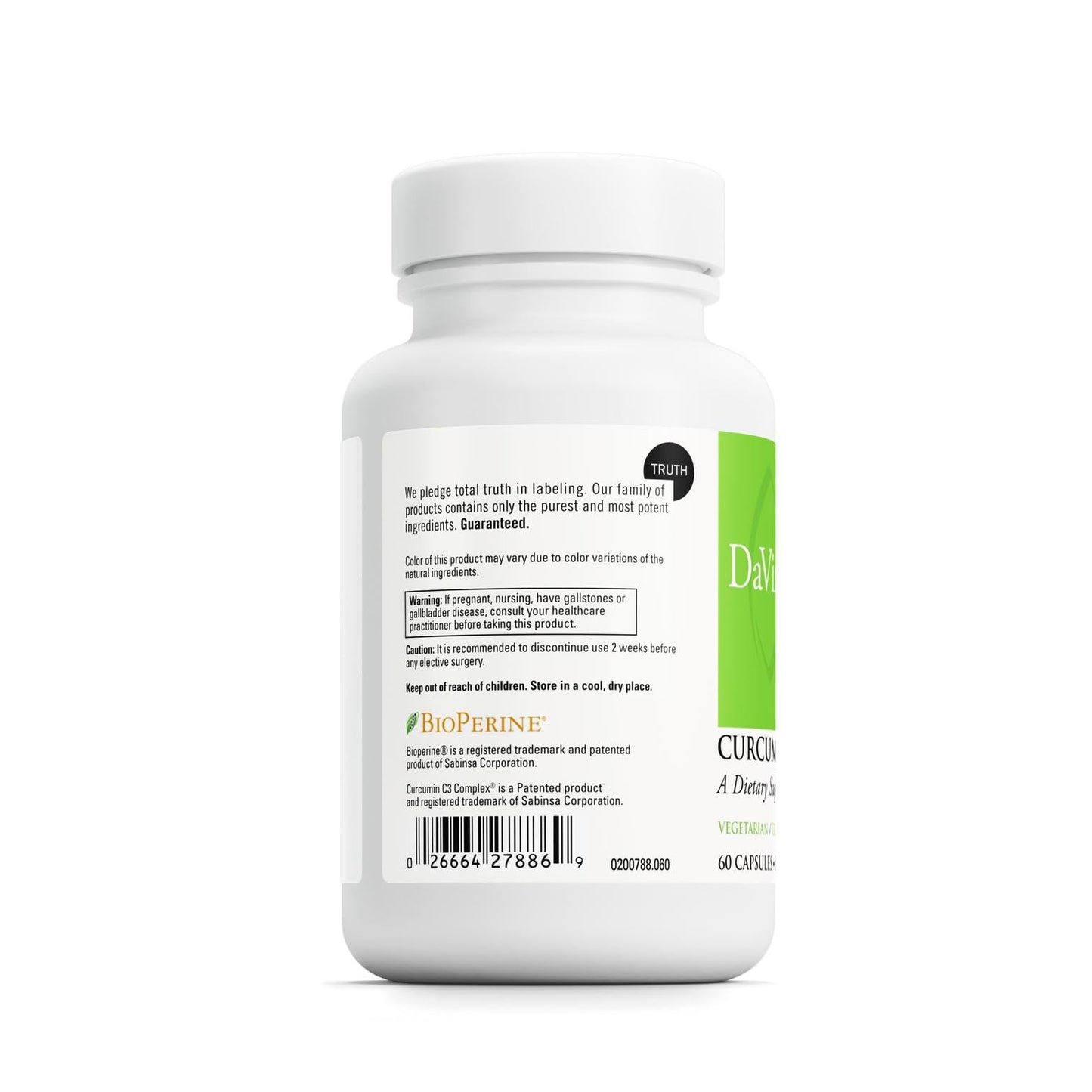 DAVINCI Labs Curcumin C3 Complex - Liver & Gallbladder Support (Gluten-Free)
