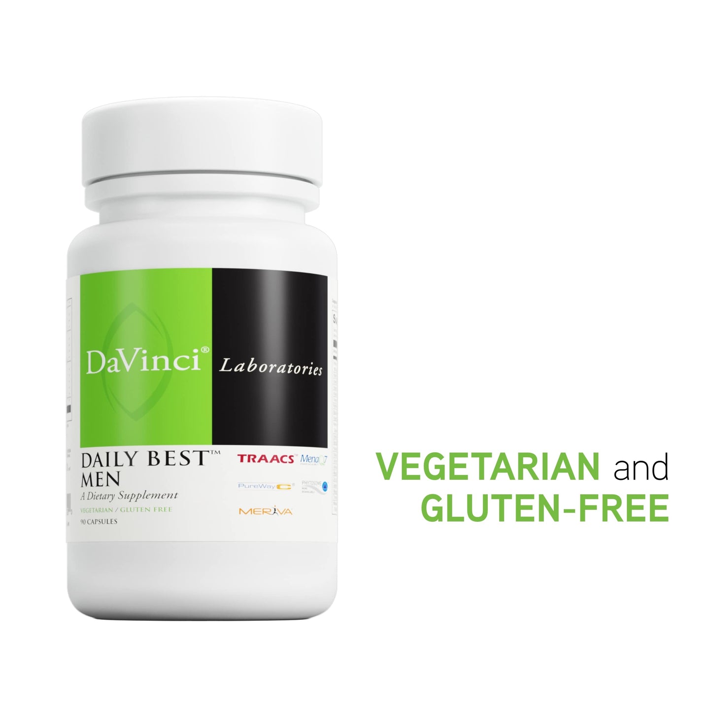 DAVINCI Labs Daily Best Men – Multivitamin for Men (Vegetarian, Gluten-Free) – 90 Capsules