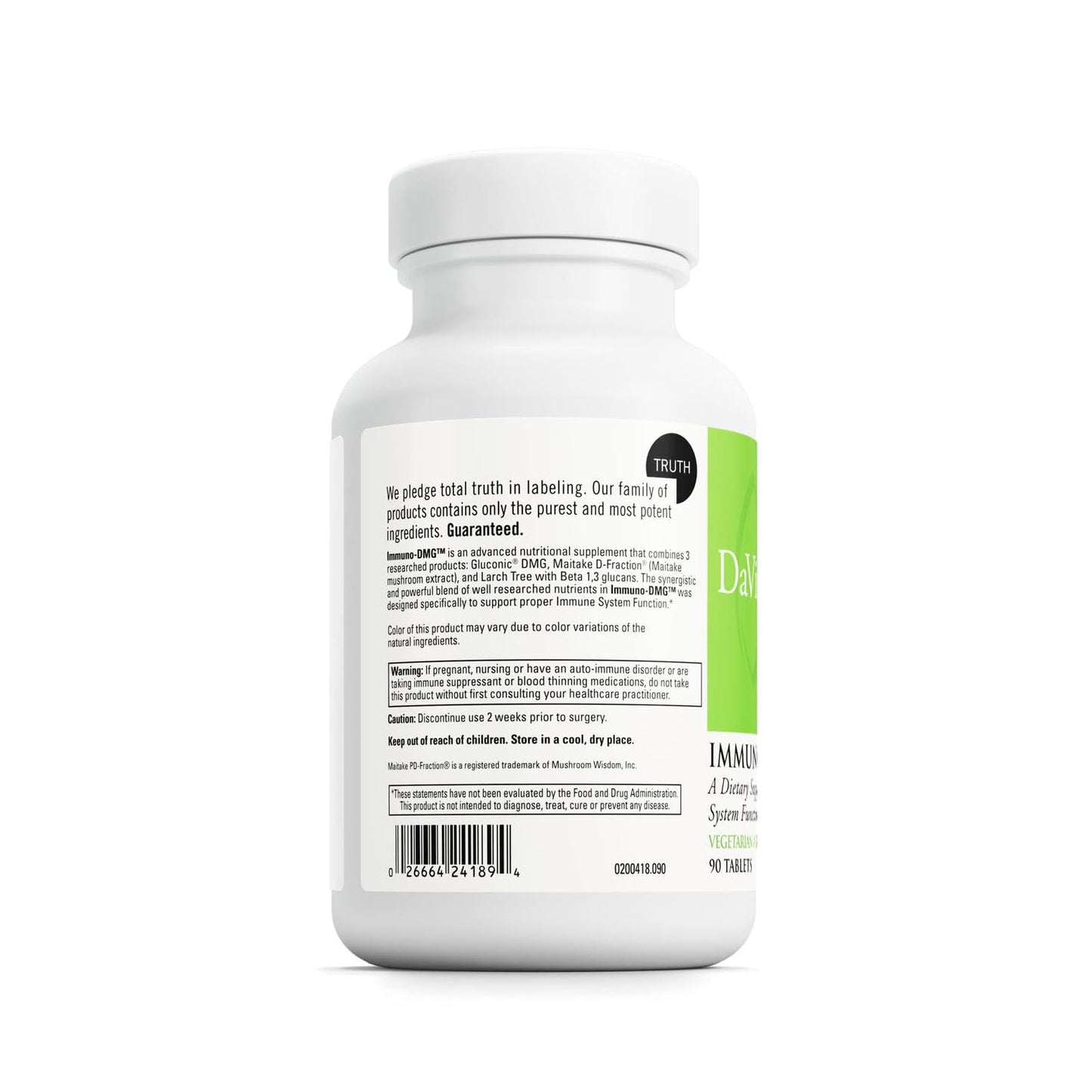 DAVINCI Labs Immuno-DMG – Immune Support Dietary Supplement, 90 Vegetarian Tablets (Gluten-Free)