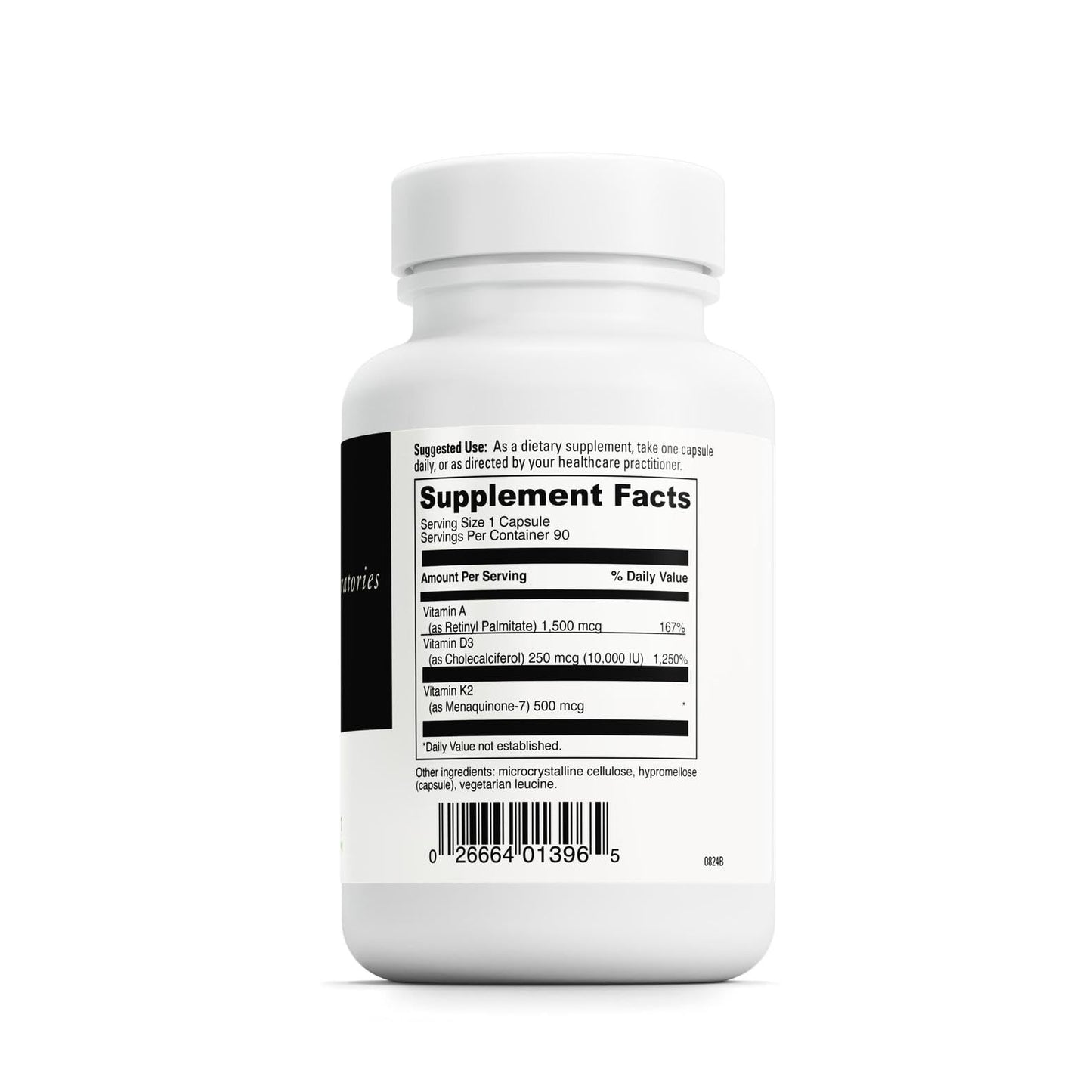 DaVinci Labs ADK 10 – Vitamin A, D3 & K2 for Bone, Heart & Immune Support | 90 Capsules