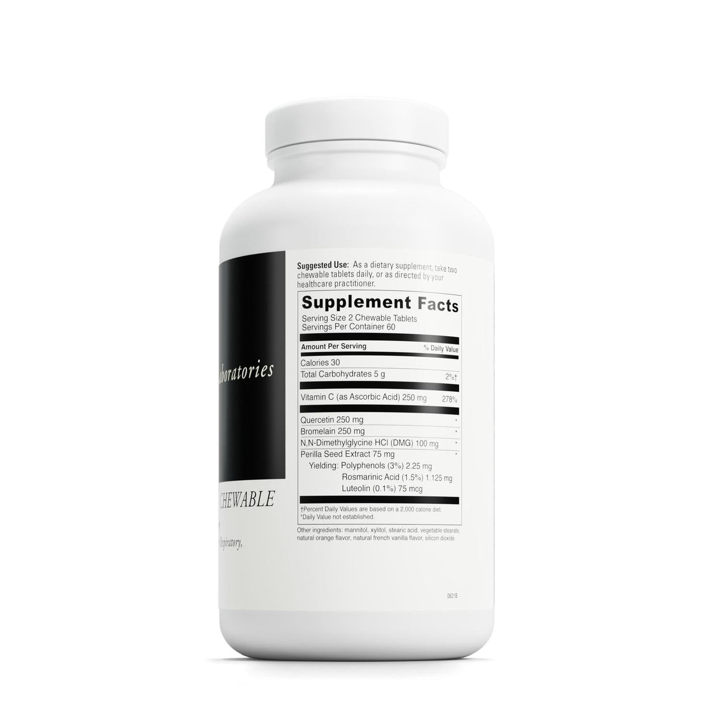 DAVINCI Labs Aller-DMG Chewable - Immune, Histamine & Respiratory Support (Orange Cream, 120 Chewables, 60 Servings)