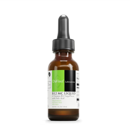 DaVinci Labs B-12 MC Liquid | Vitamin B6, B12 & Folate for Energy and Heart Health (30 ml)