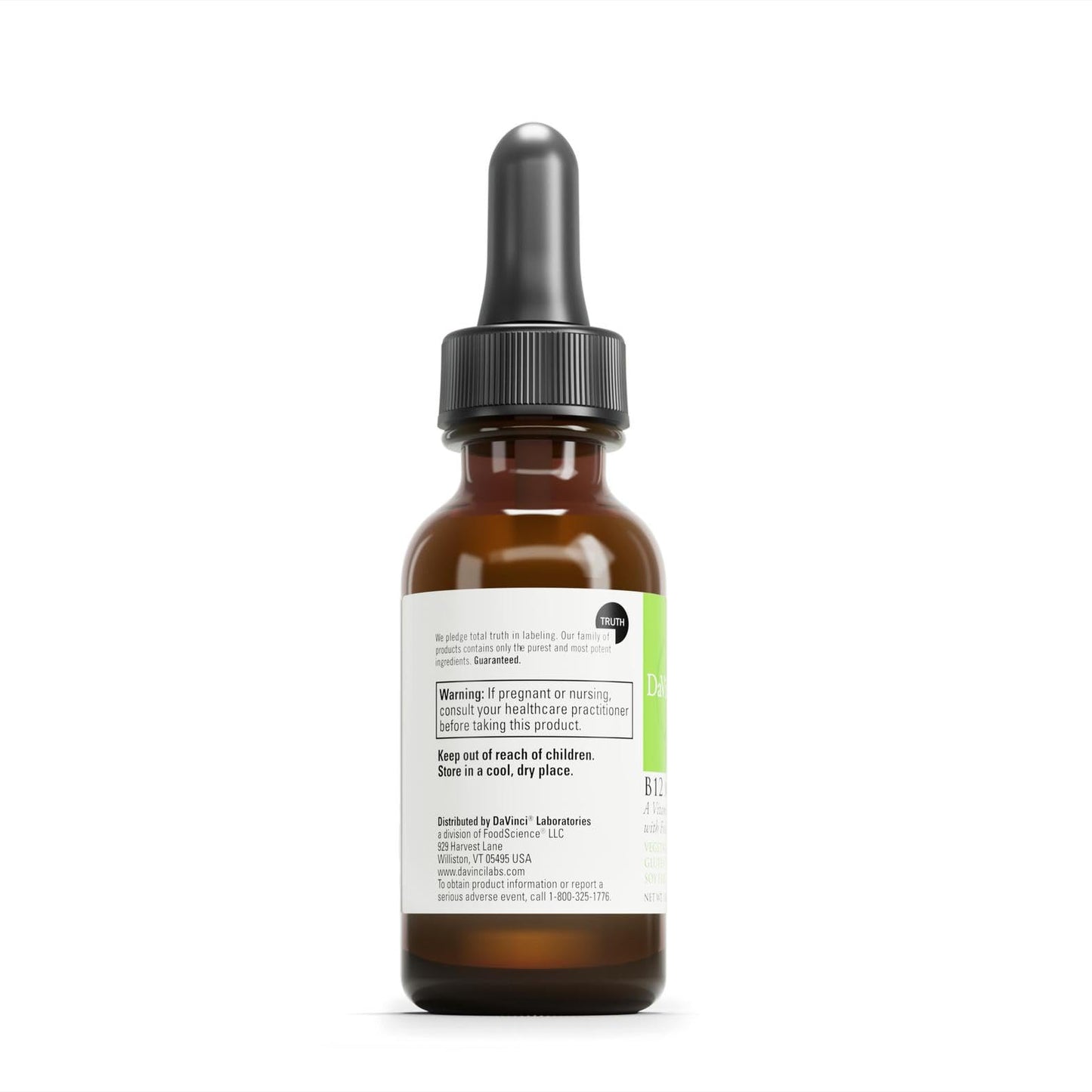 DaVinci Labs B-12 MC Liquid | Vitamin B6, B12 & Folate for Energy and Heart Health (30 ml)