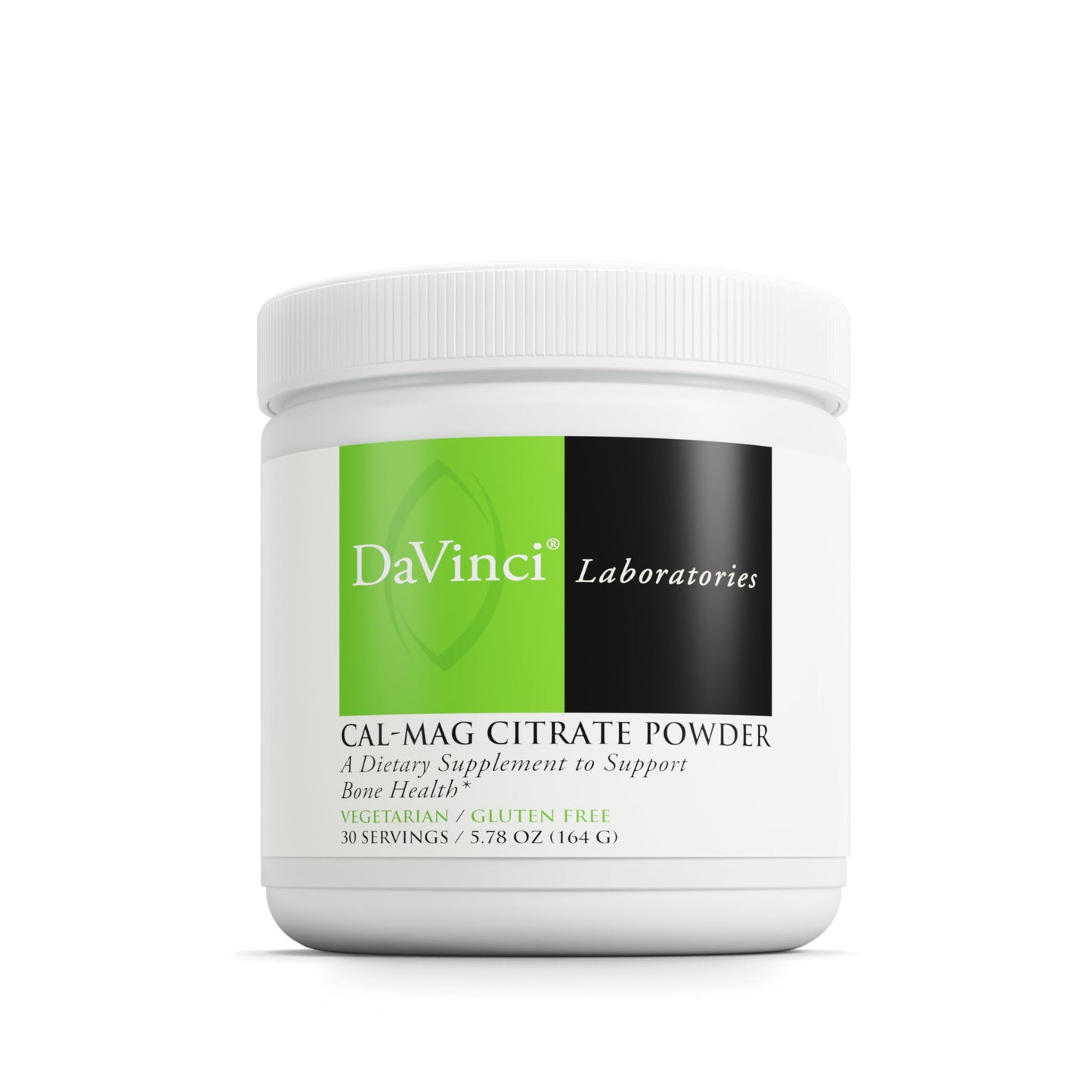 DAVINCI Labs Cal-Mag Citrate Powder - Bone Health Support | Vegetarian & Gluten-Free | 30 Servings