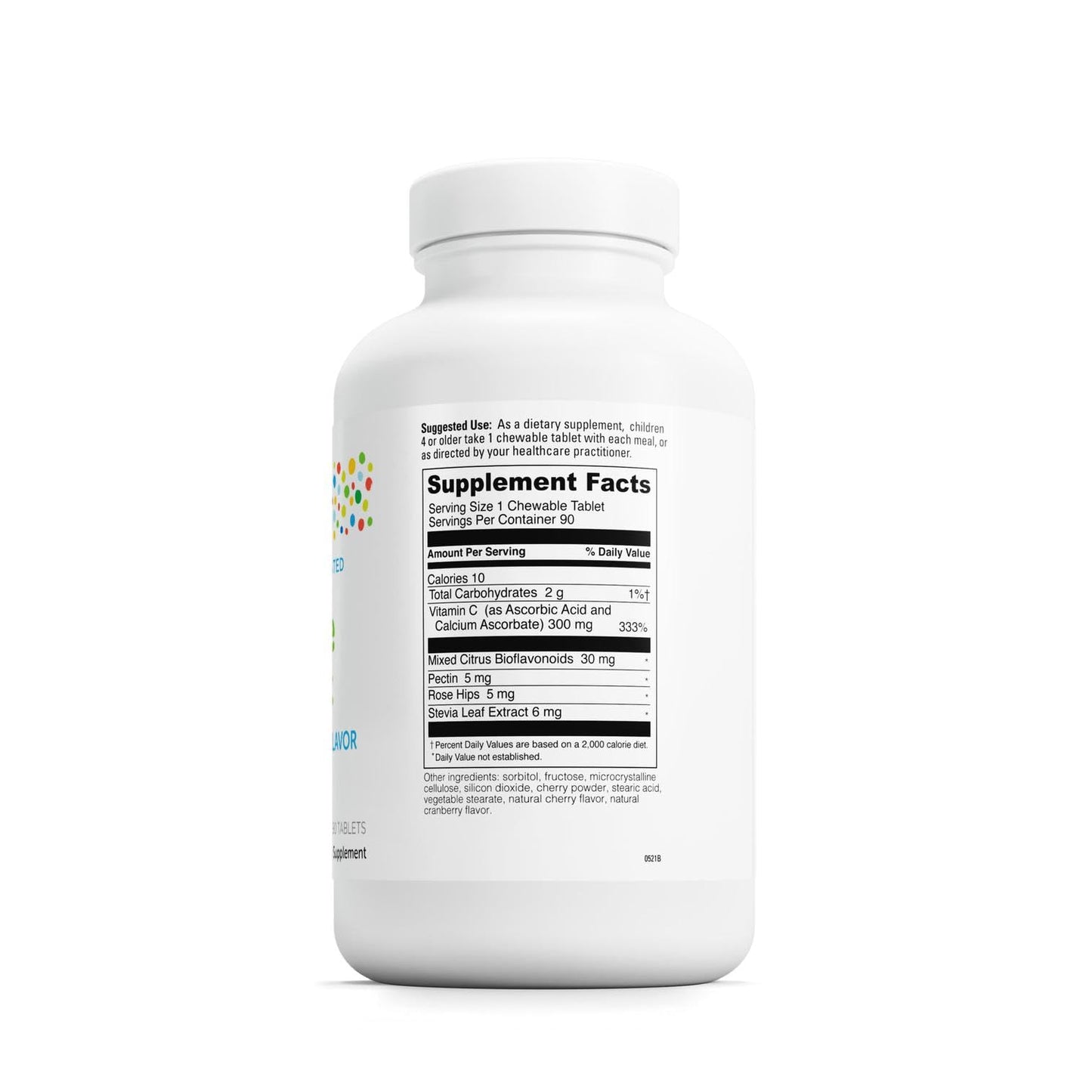 DAVINCI Labs Chewable Vitamin C for Kids – Immune Support, Skin Health & Wellness | Cherry Flavor, 90 Tablets