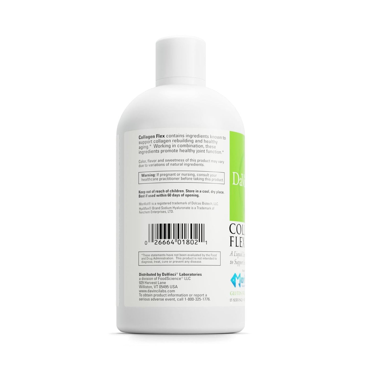 DAVINCI Labs Collagen Flex – Liquid Joint Support, Mint Chocolate (Gluten Free, Soy Free) – 7.6 fl oz