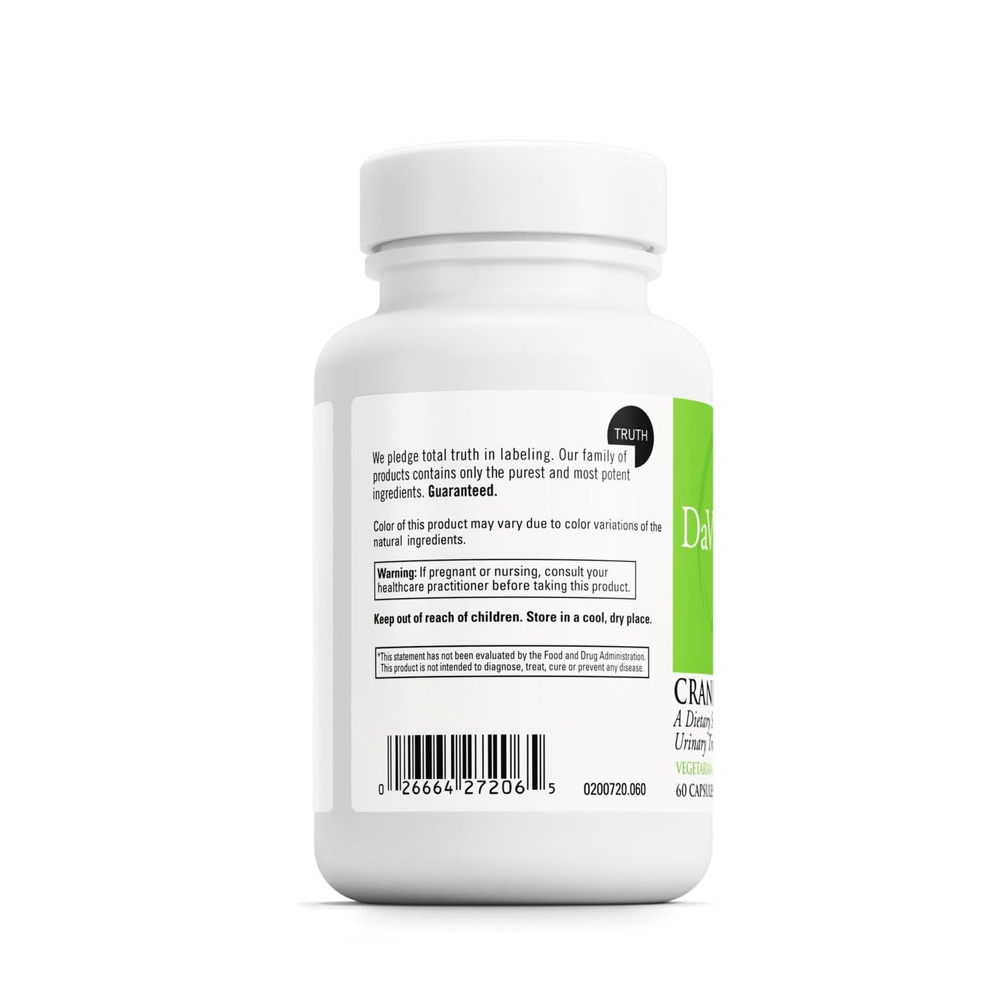 DAVINCI Labs Cranberry - Urinary Tract Health Support* - 60 Capsules | Vegetarian & Gluten-Free
