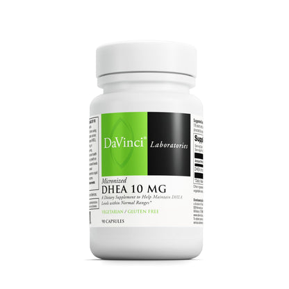 DaVinci Labs Micronized DHEA 10mg – Hormone Balance, Brain & Thyroid Support (Vegetarian, 90 Capsules)