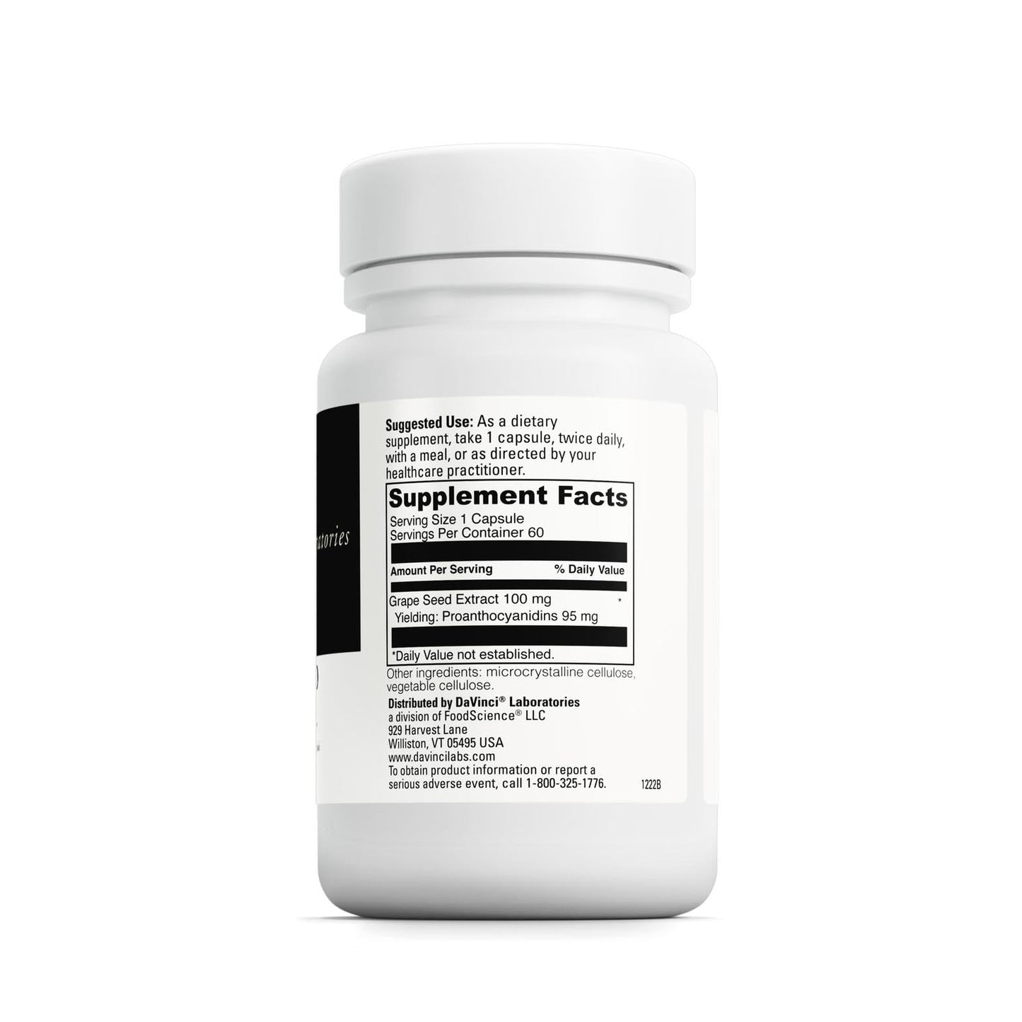 DAVINCI Labs Grape Seed-100: Immune Support & Healthy Skin (Gluten-Free)