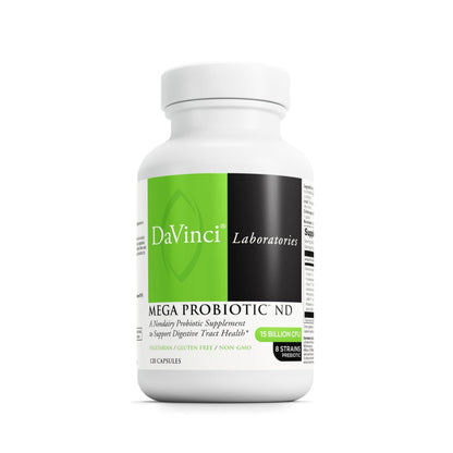 DAVINCI Labs Mega Probiotic ND – Non-Dairy Digestive & Brain Support (120 Veg Caps)