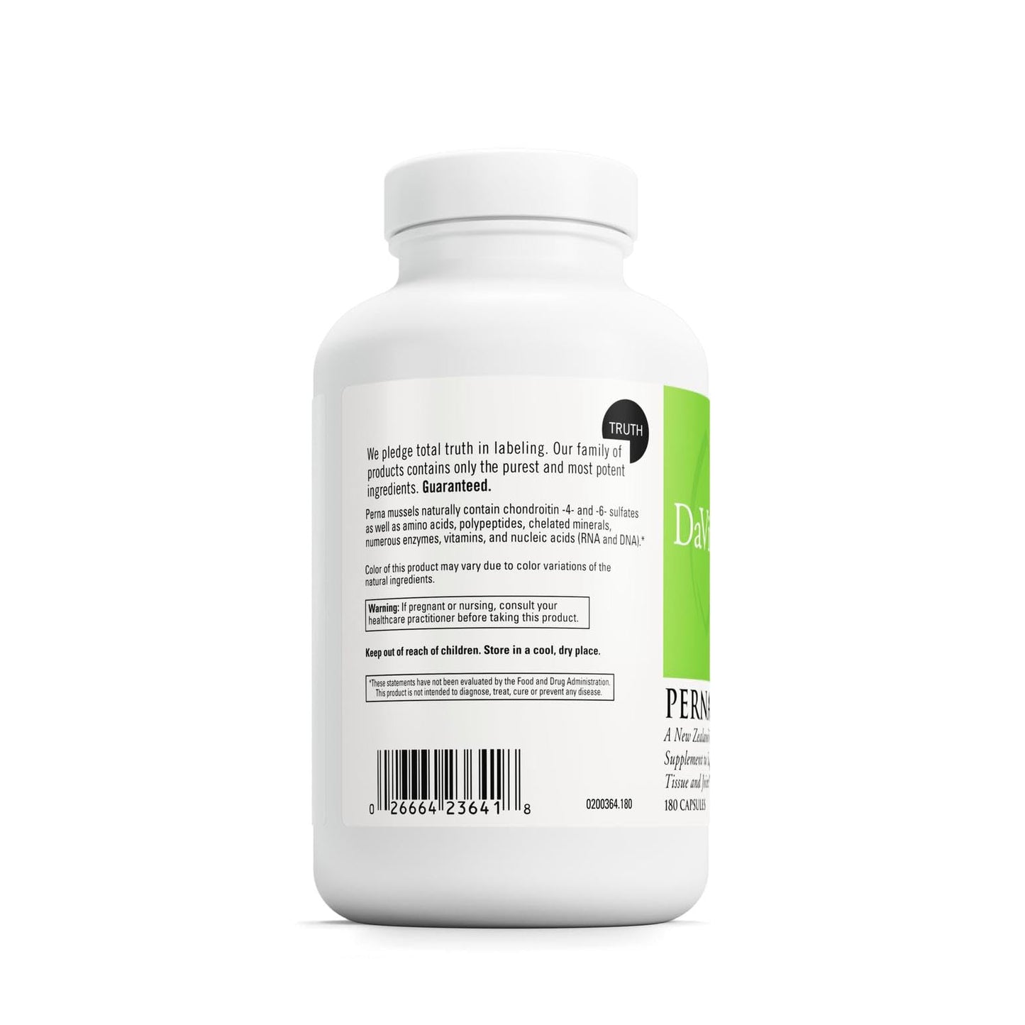 DAVINCI Labs Perna – Green Mussel for Joint Health, 180 Capsules
