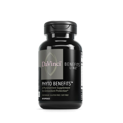 DAVINCI Labs Phyto Benefits – Heart, Brain & Immune Health | Curcumin, Quercetin, Green Tea | Vegetarian, Gluten-Free, Soy-Free | 60 Caps