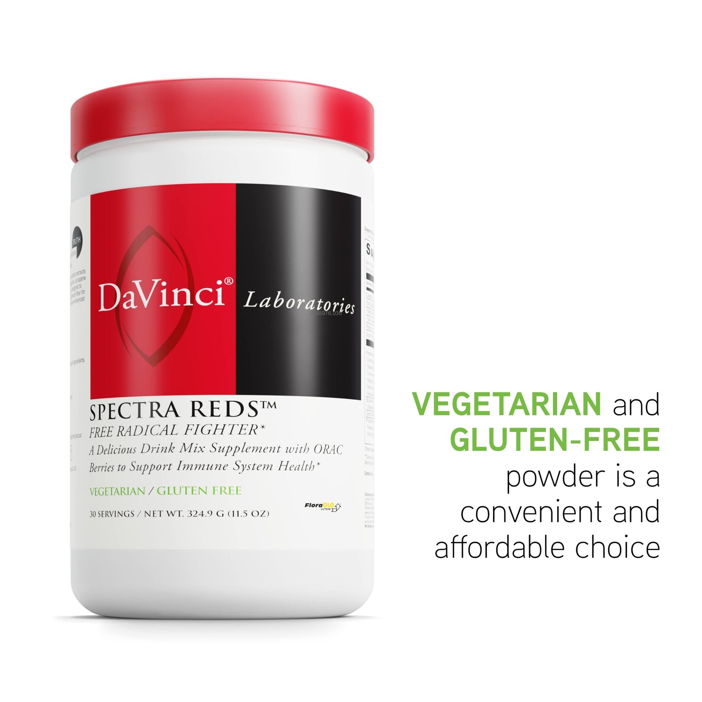 DAVINCI Labs Spectra Reds - Antioxidant Drink Mix for Immune & Liver Health | 30 Servings (324.9 g)