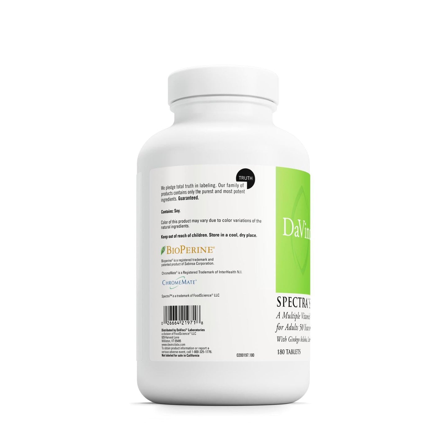 DAVINCI Labs Spectra Senior – Cardiovascular, Eye Health & Antioxidant Support (180 Capsules)