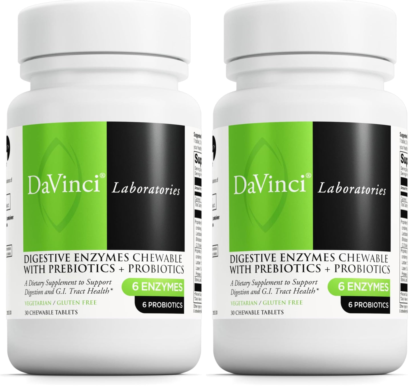 DAVINCI - Mega Probiotic ND with Digestive Enzymes Chewable - 30 Chewable Tablets (Pack of 2)