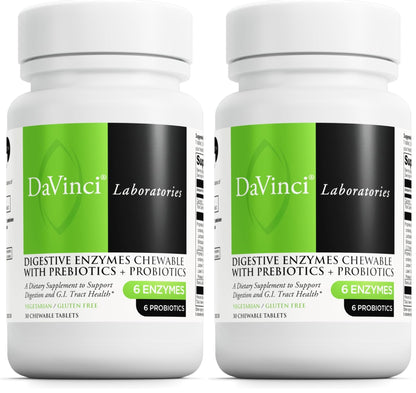 DAVINCI - Mega Probiotic ND with Digestive Enzymes Chewable - 30 Chewable Tablets (Pack of 2)