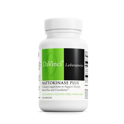 DAVINCI Labs Nattokinase Plus — High-Potency Nattokinase + Antioxidant Support for Circulation | Gluten Free, 60 Veg Capsules